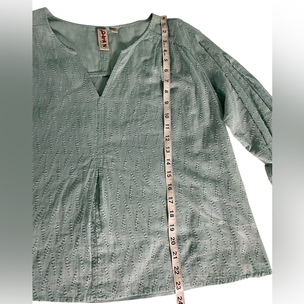Anthropologie Dolan Green Women Blouse 3/4 Sleeve,Elegant Casual Work Top Size M - Picture 9 of 10